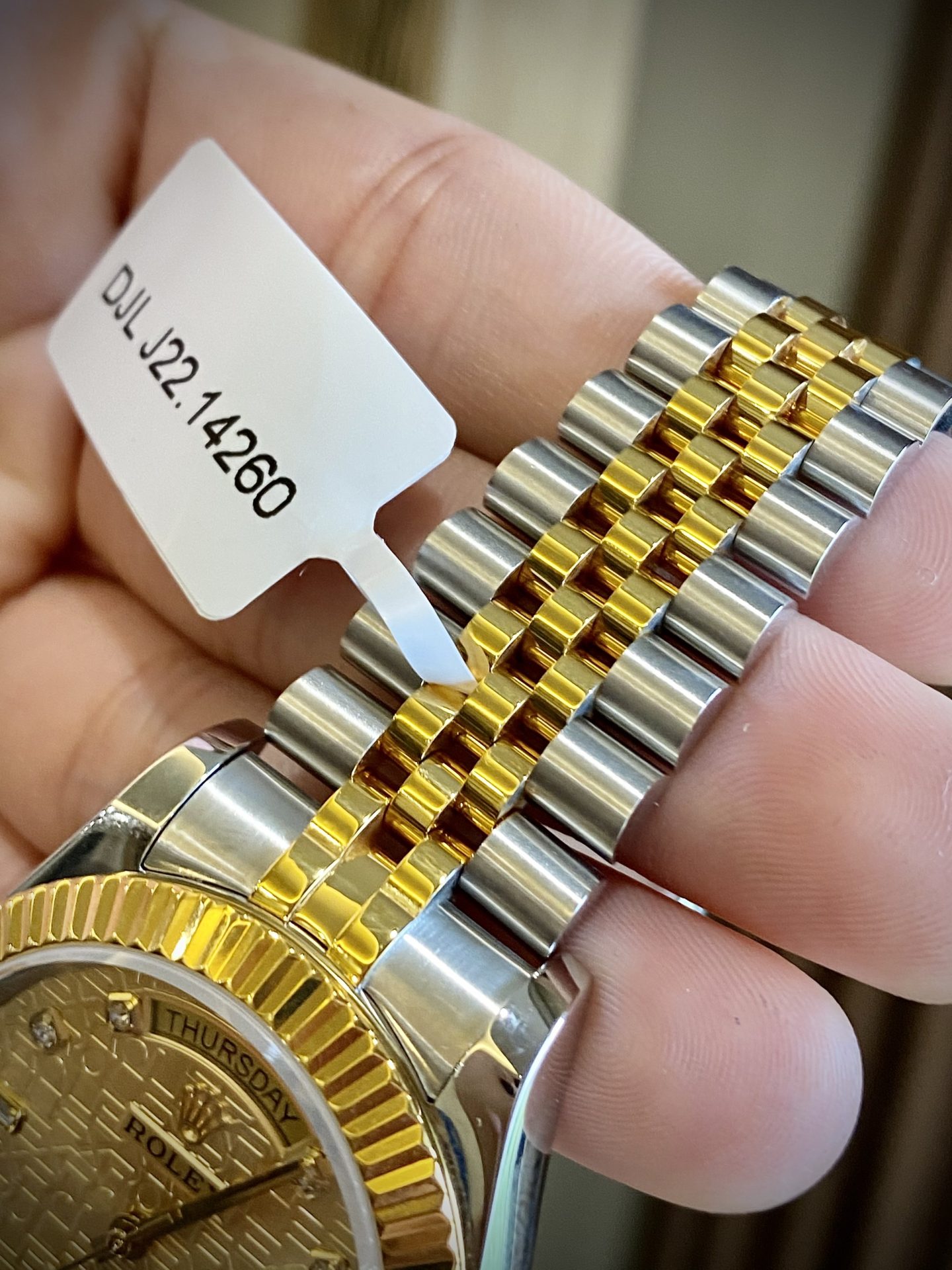 Rolex Day-Date SS/YG Plated Champagne Dial CZ Diamonds 40mm Jub Super Clone