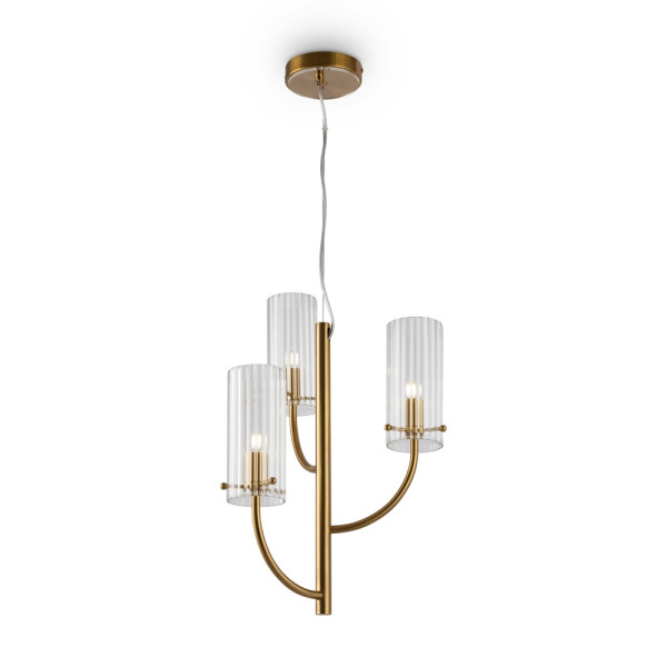 Lampa wisząca mosiężno-złota ARCO 3xG9x40W wym: 198x35x35 cm Maytoni