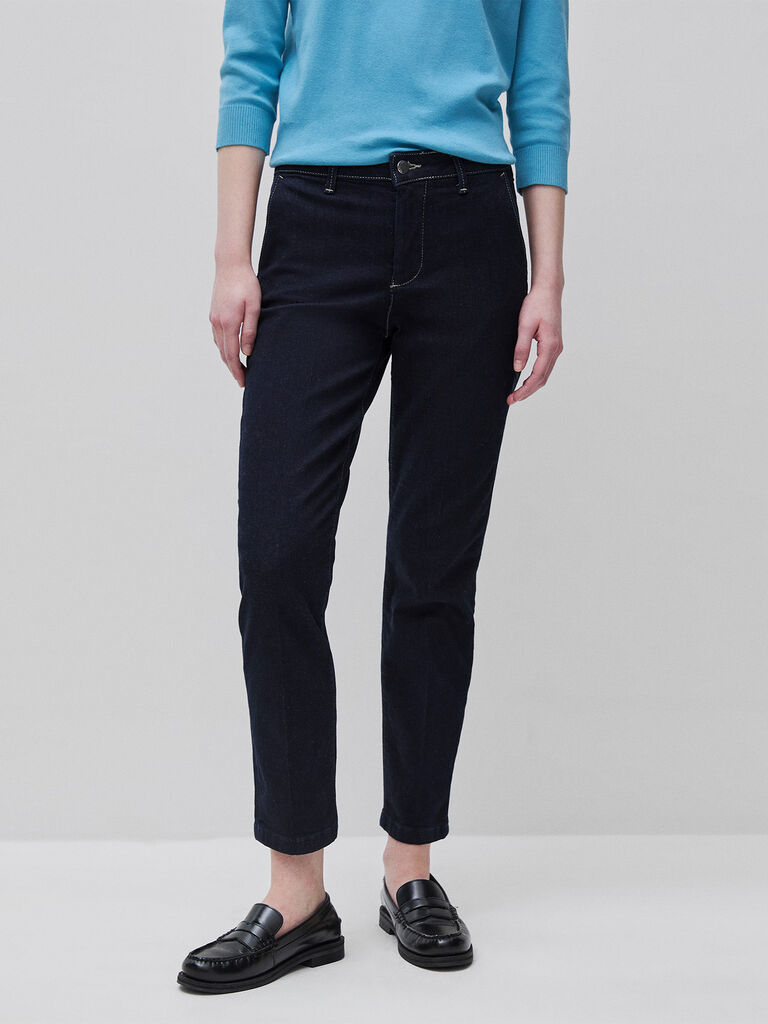 Slim fit denim chinos