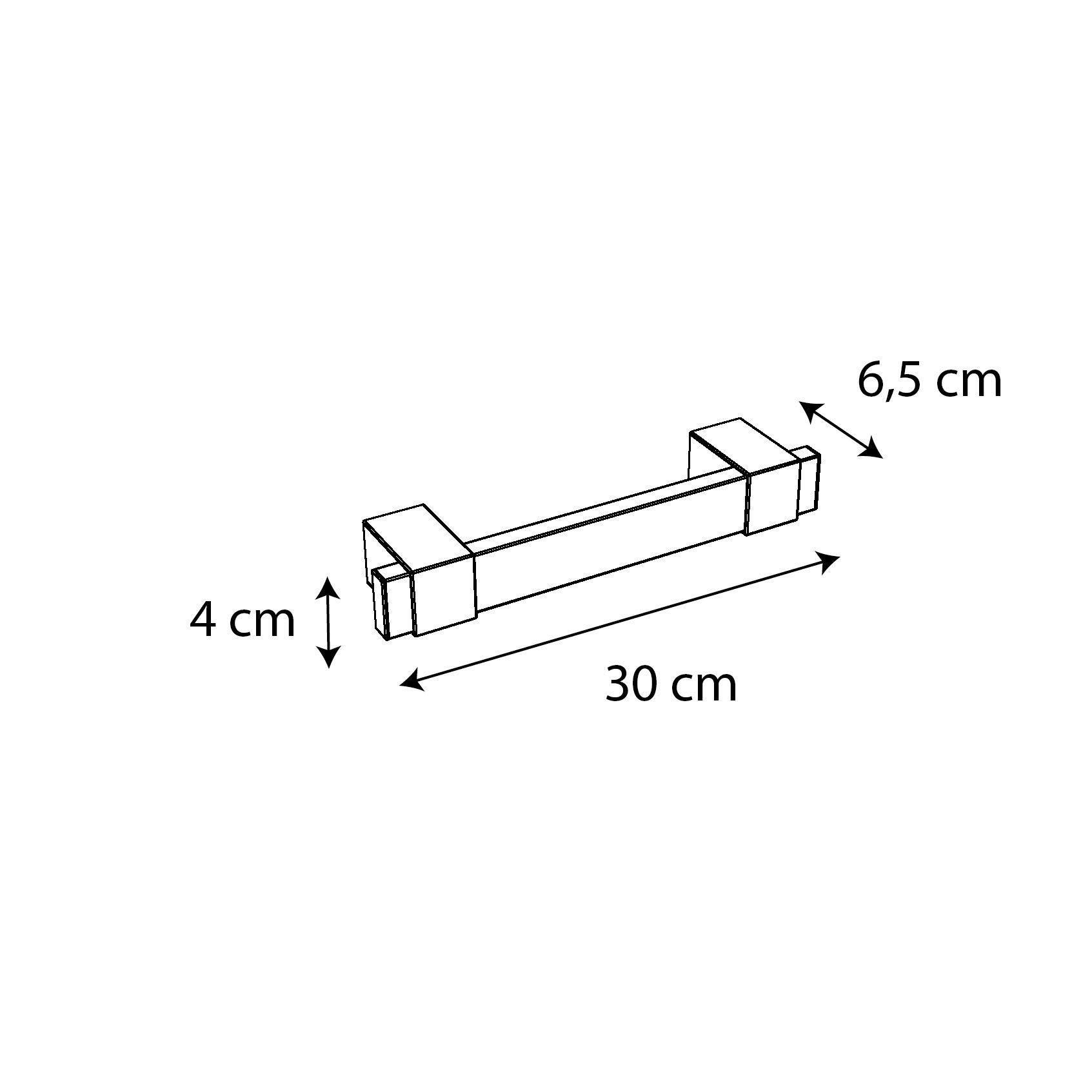 LOFT-GAME - Poignée PMR droite  Acier inoxydable  Noir  à fixer au mur