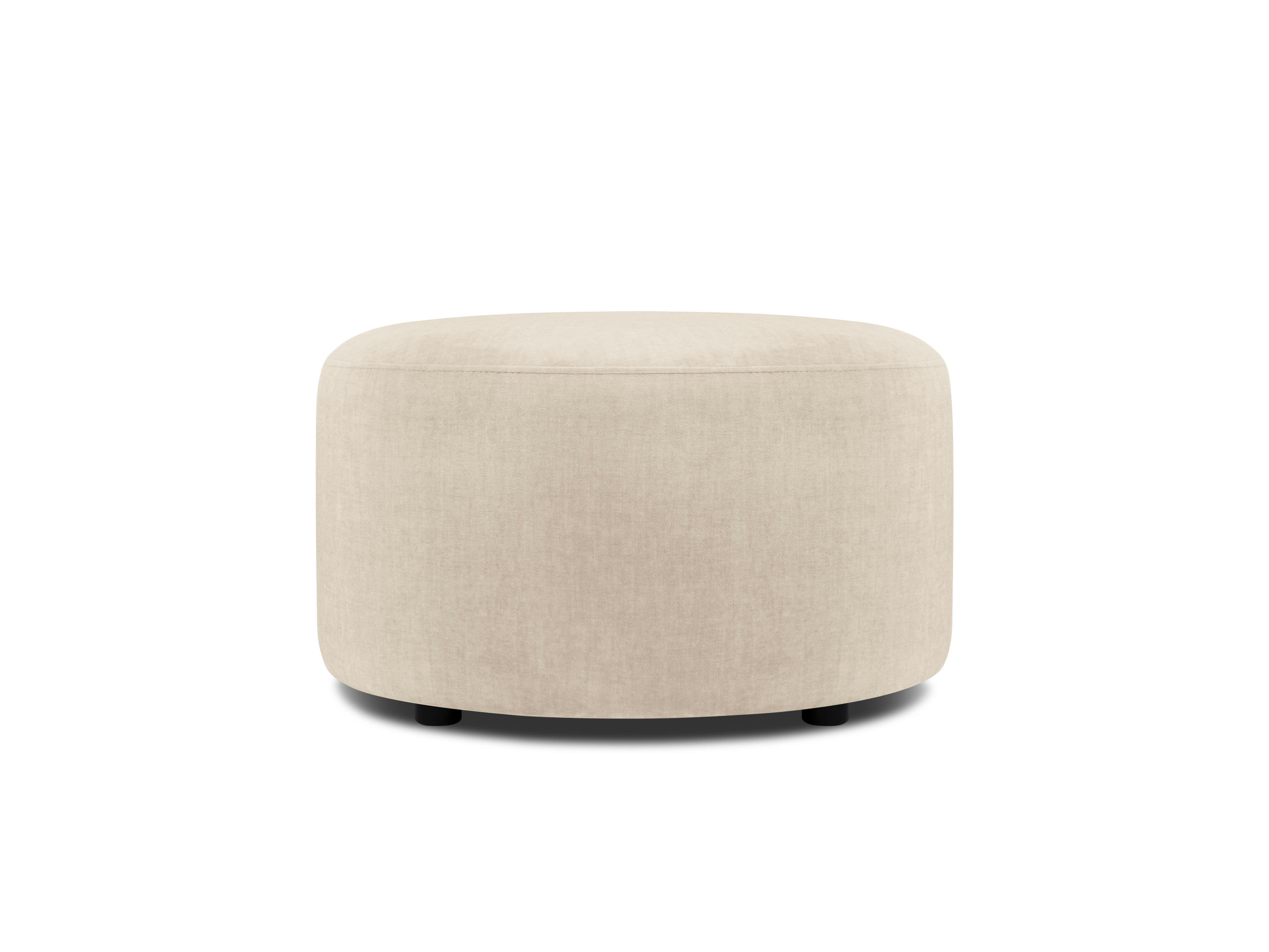 ALICE - Pouf en velours beige clair
