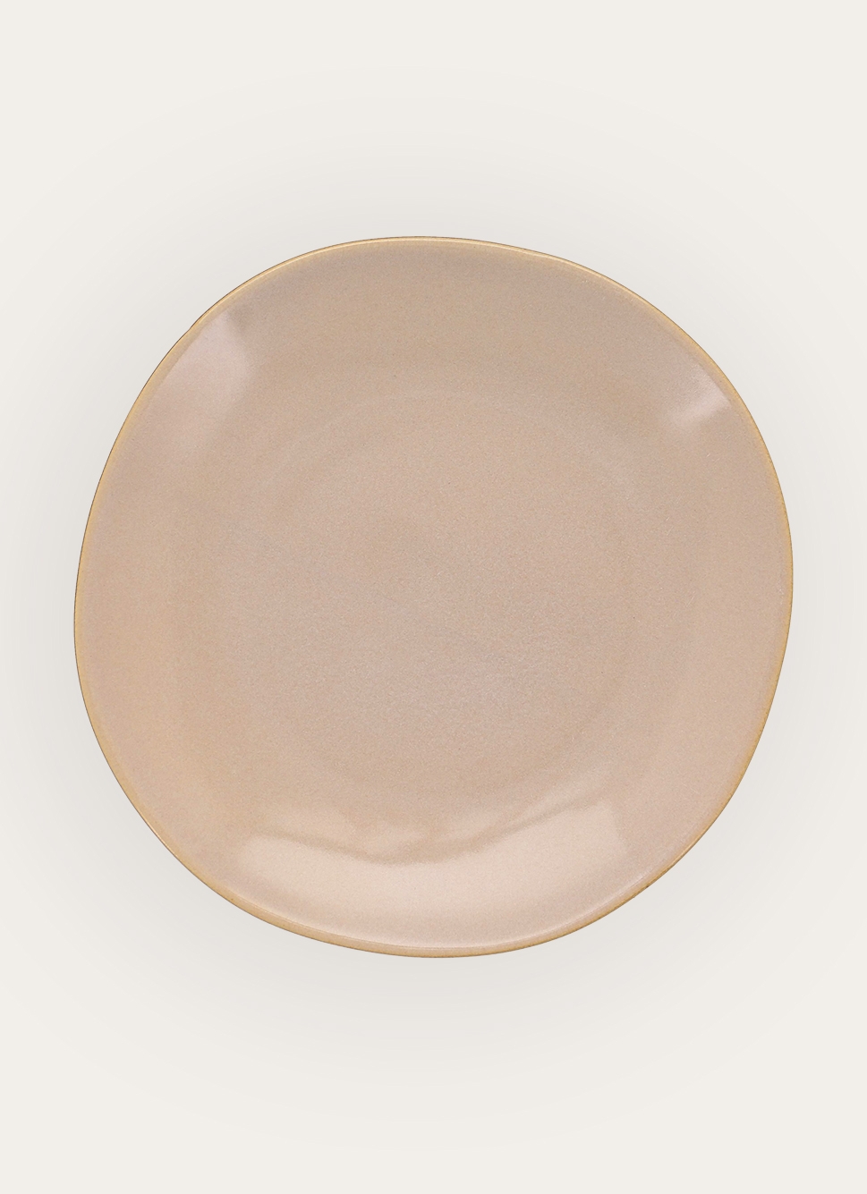 ASSIETTE PLATE EN GRÈS JAUNE