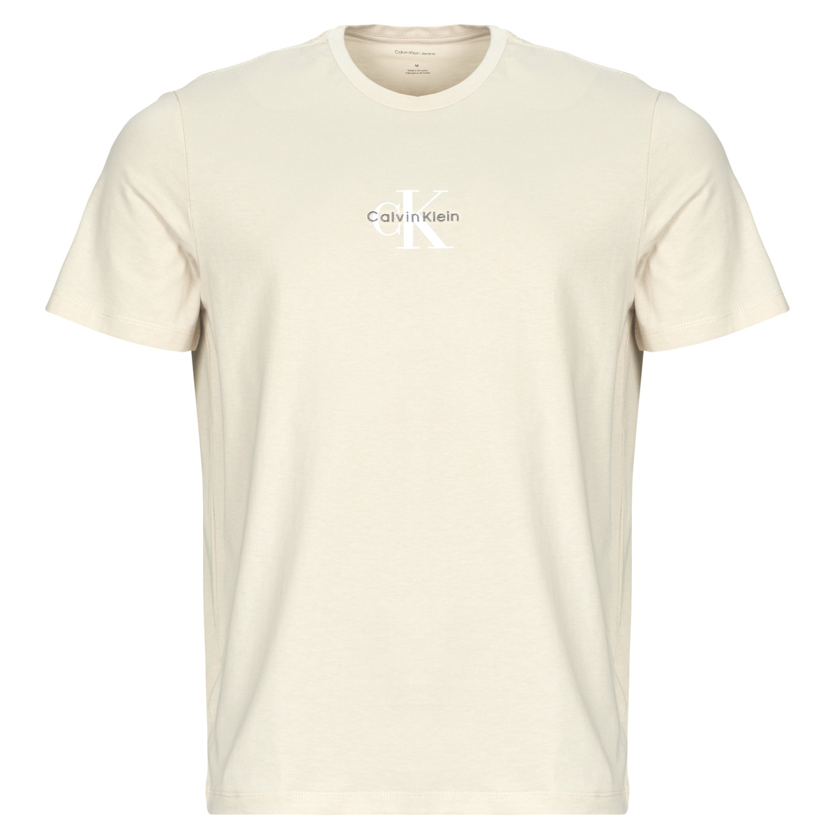 Calvin Klein Jeans - SS 30S MICRO MONOLOGO GRAPHIC TE - Beige