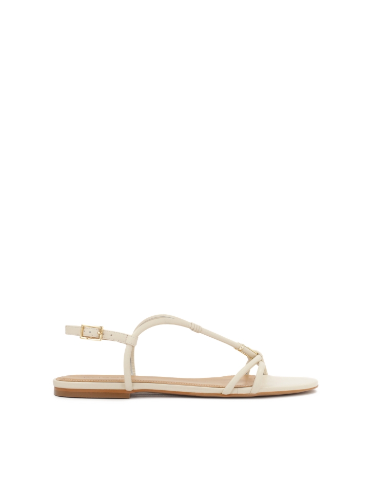 Minimalist sandals on a flat sole