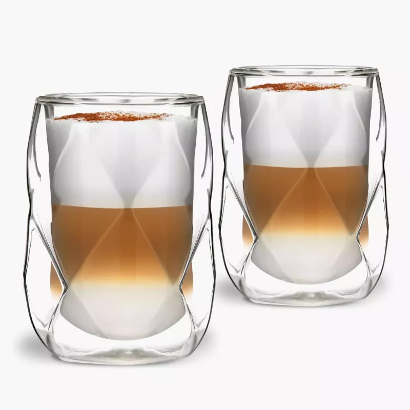 Komplet szklanek z podwójną ścianką VIALLI DESIGN GEO 2 szt. 350 ml