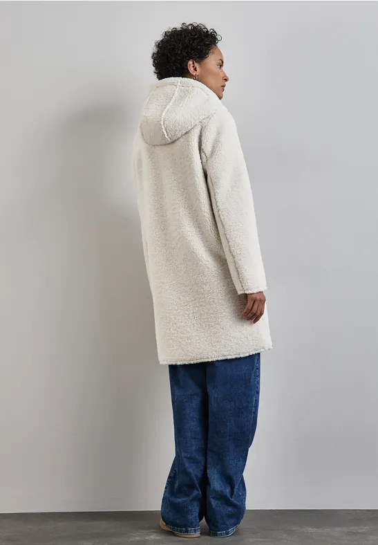 Teddy Mantel mit Kapuze