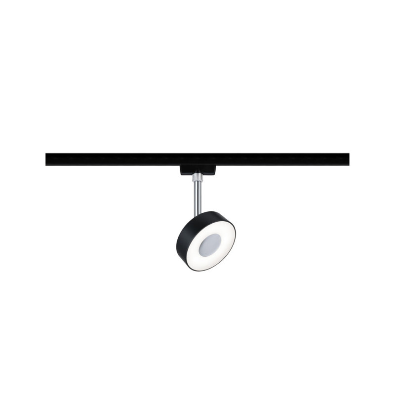 Spot LED URail Circle noir et chrome blanc neutre 580 lm 5 W PAULMANN