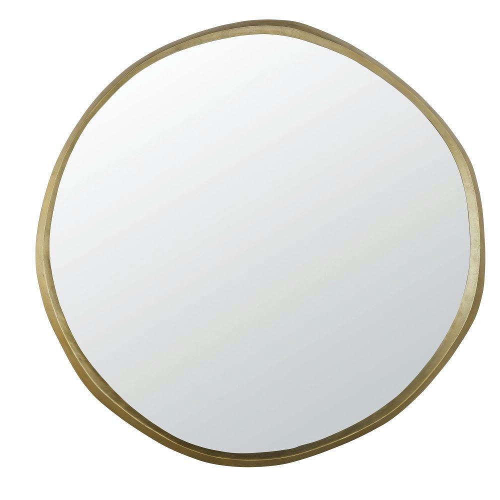 CORIN - Miroir organique doré 118x120
