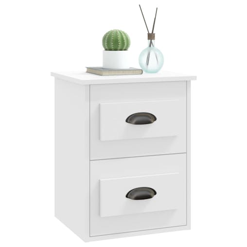 NNEVL Wall-mounted Bedside Cabinet White 41.5x36x53cm