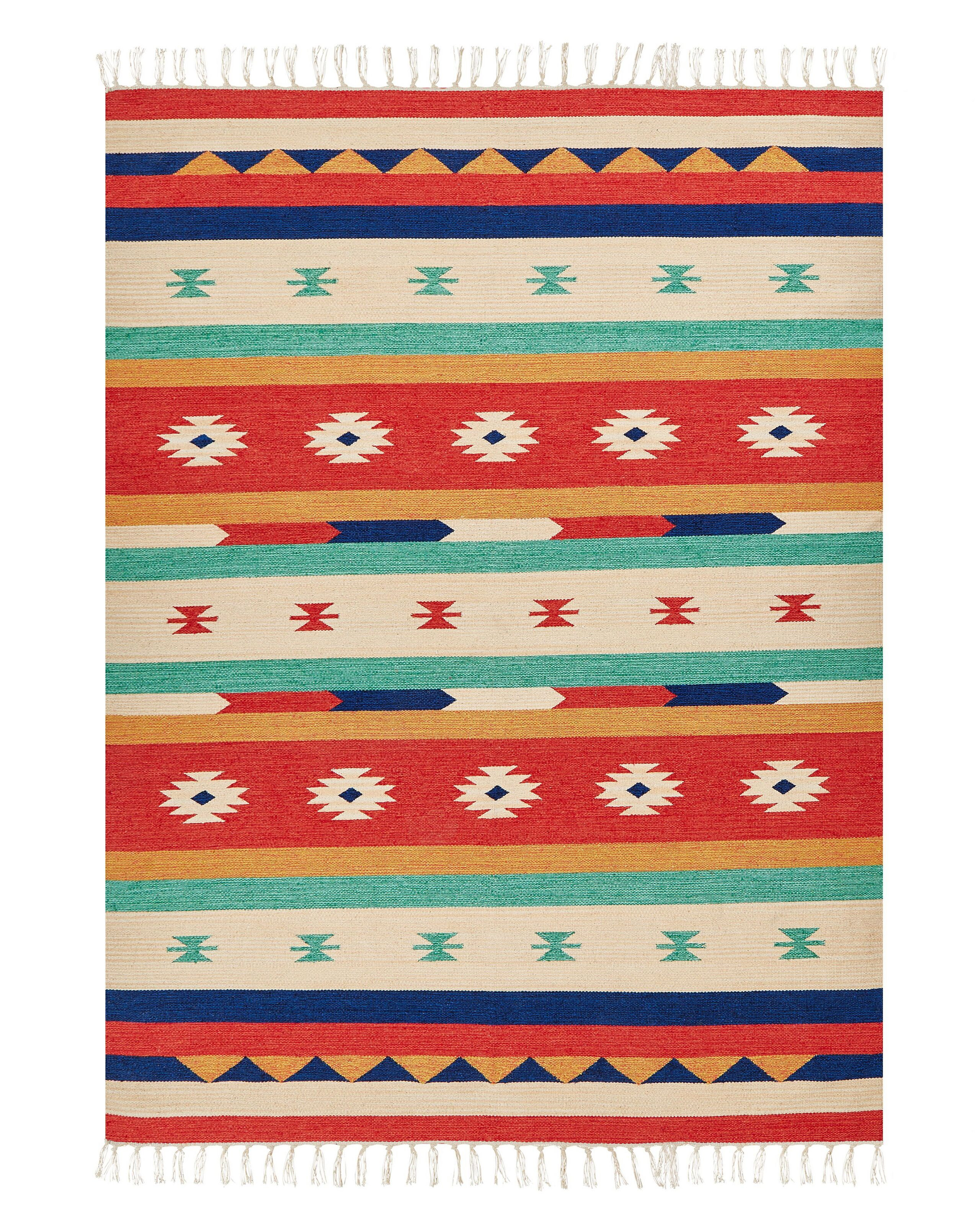 Dywan bawełniany kilim 140 x 200cm wielokolorowy