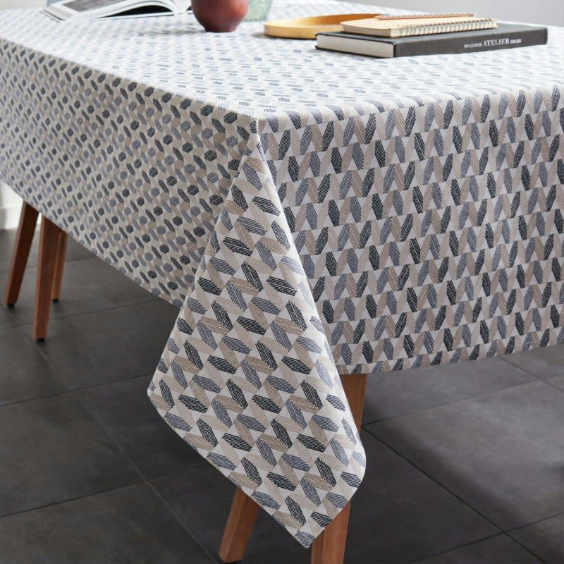 TEXTURE - Nappe en coton enduit acrylique  ficelle  160x250 cm