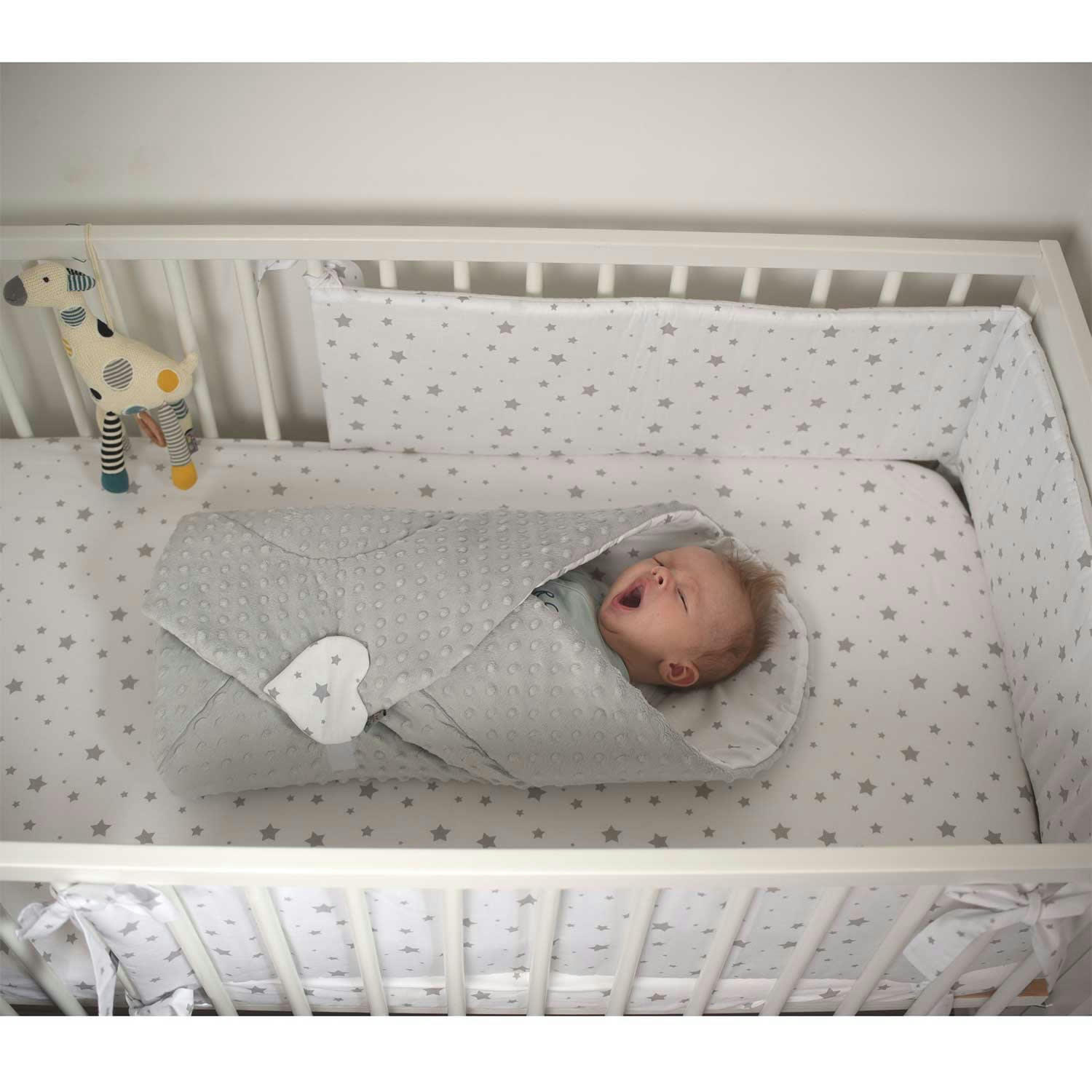 STELLA - Gigoteuse d'emmaillotage minky réversible