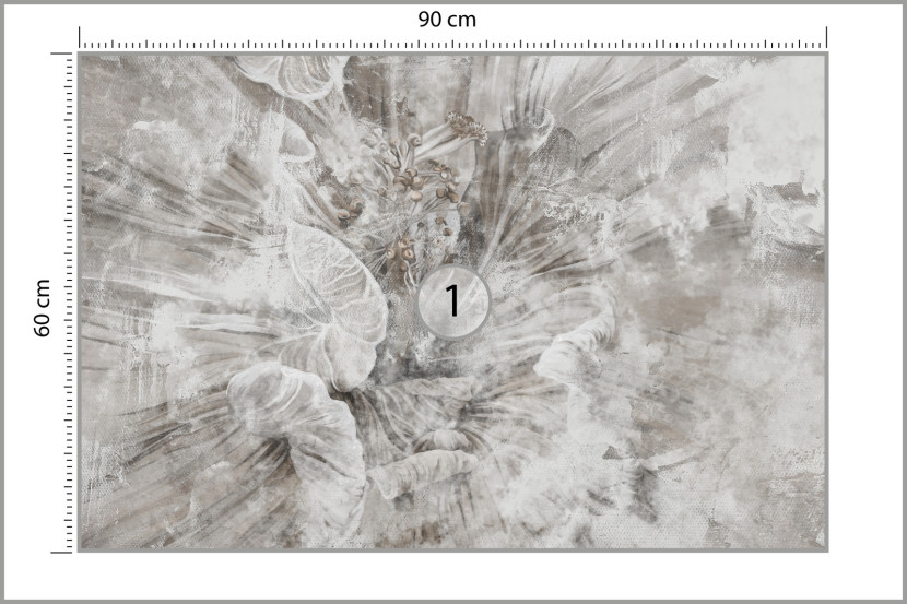 Fototapeta Abstrakcyjny Kwiat Na Betonie 90x60cm