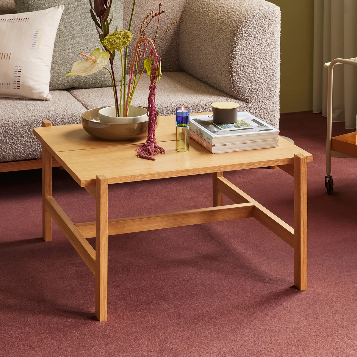Hübsch Interior - Dash Couchtisch, 80 x H 47 cm, Eiche natur