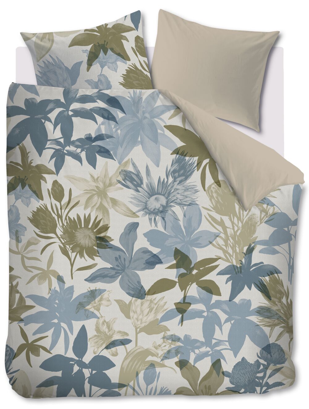Beddinghouse Flori - 200 x 200/220 cm - Blauw