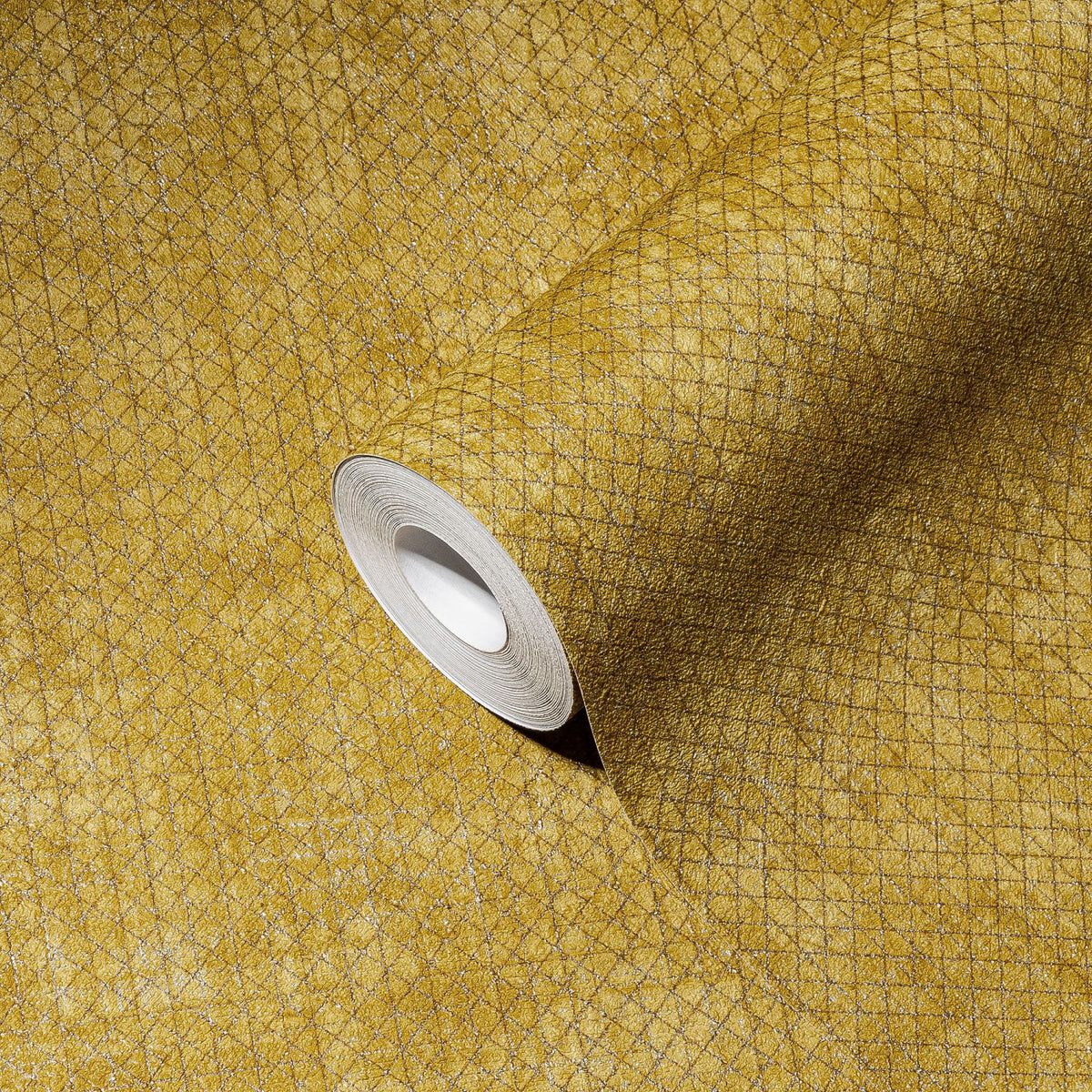 A.S. Création behang effen geel, goud en metallic - 53 cm x 10.05 m - AS-388265