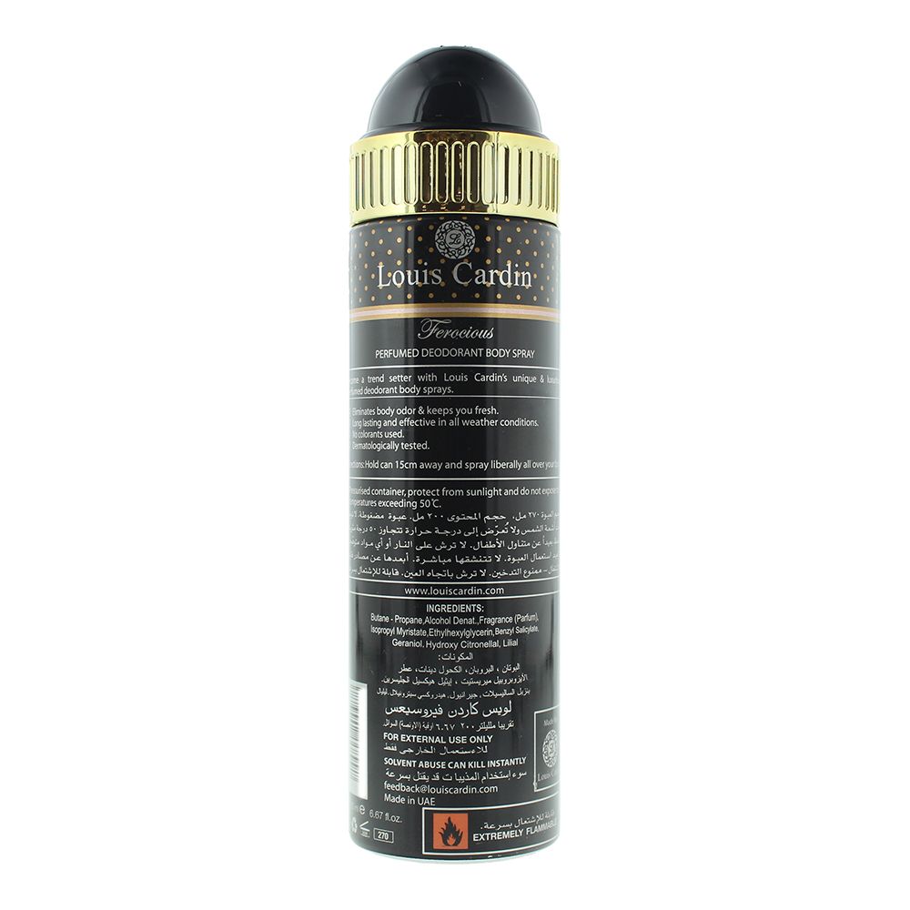 Louis Cardin Ferocious Deodorant Spray 200ml