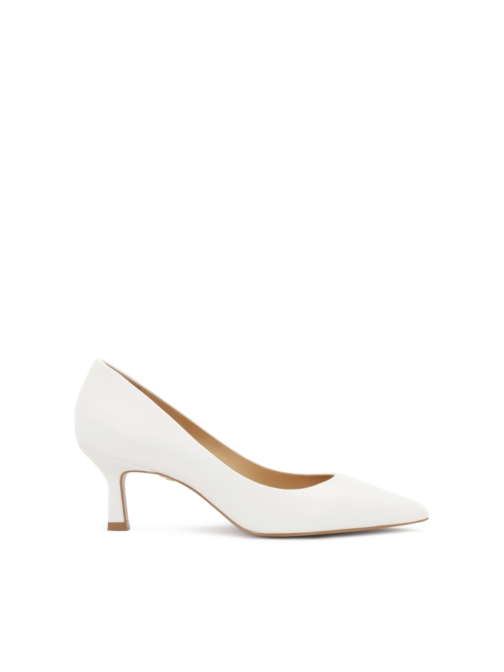 White low-heeled pumps from Wedding Collection