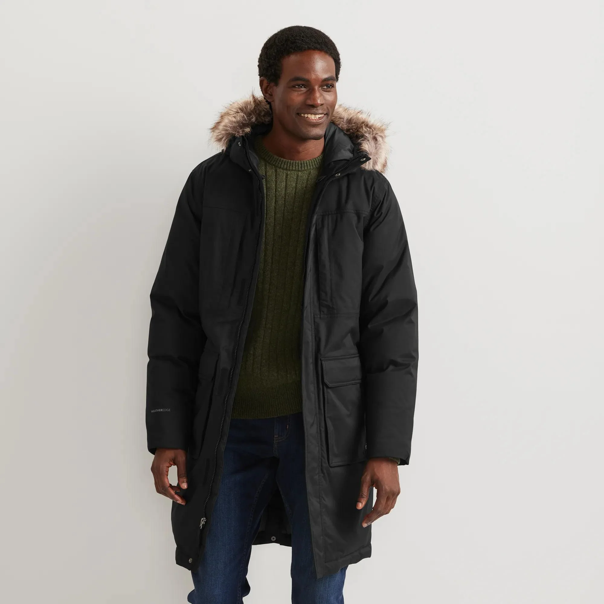 Men's Superior Down Waterproof Hooded Stadium Coat