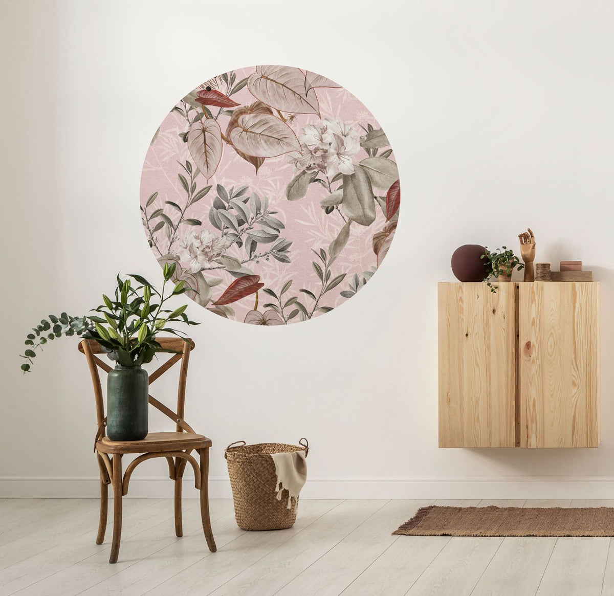 Komar zelfklevende behangcirkel Adorn roze - Ø 125 cm - 611161
