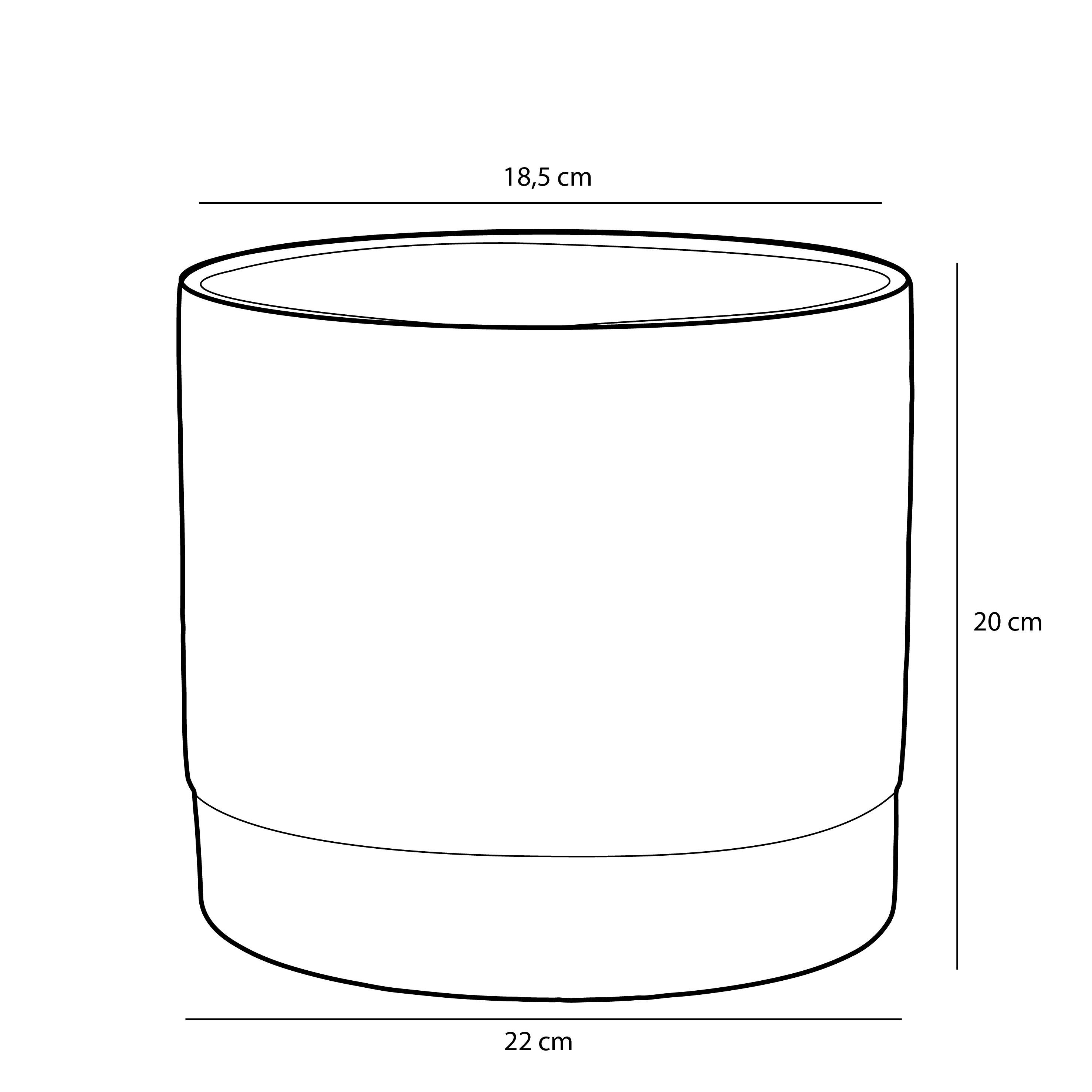 OLOF - Cache-pot en terre cuite bleu foncé D22