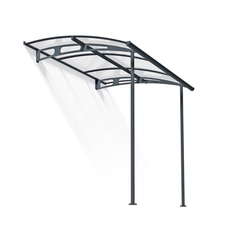 Marquise de porte Vega grise 200,5 x 199,6 cm CANOPIA