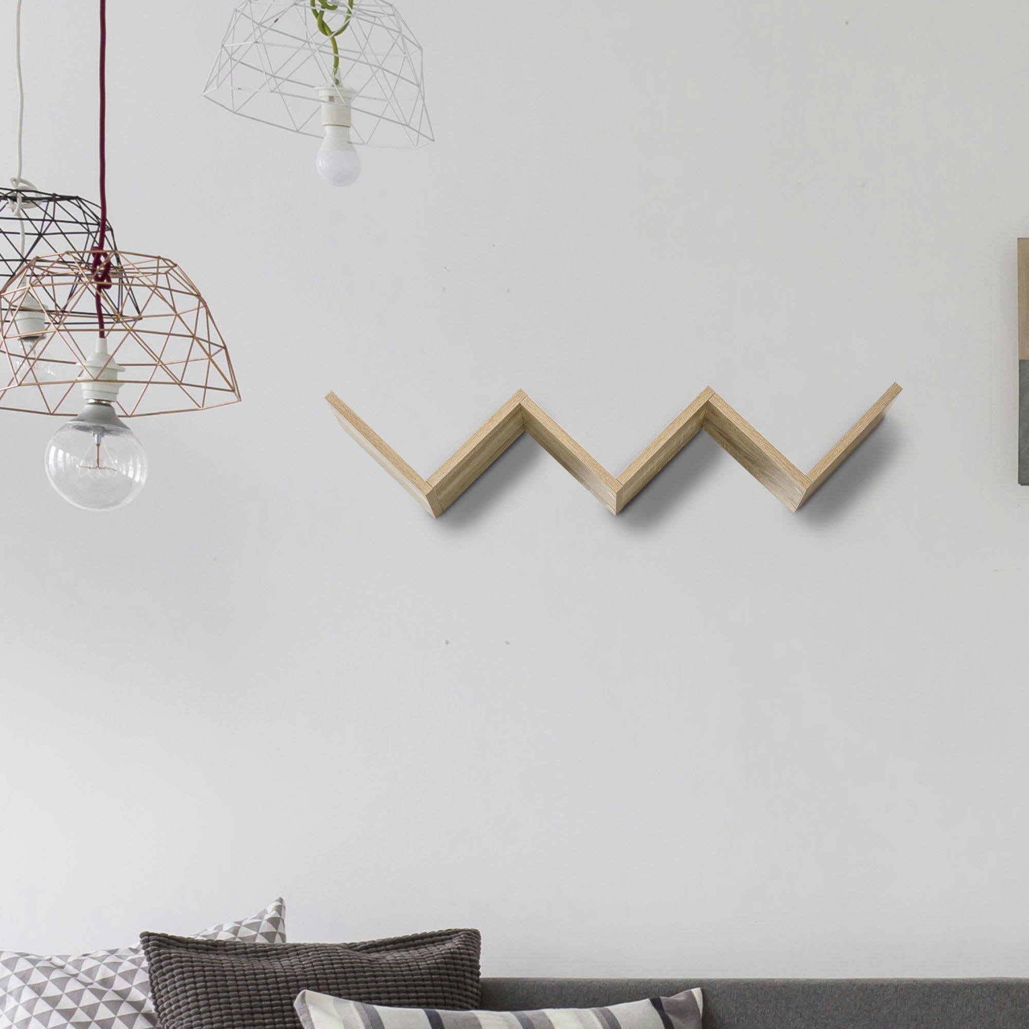 - Etagères murale flottante design contemporain en V kit fixation inclus