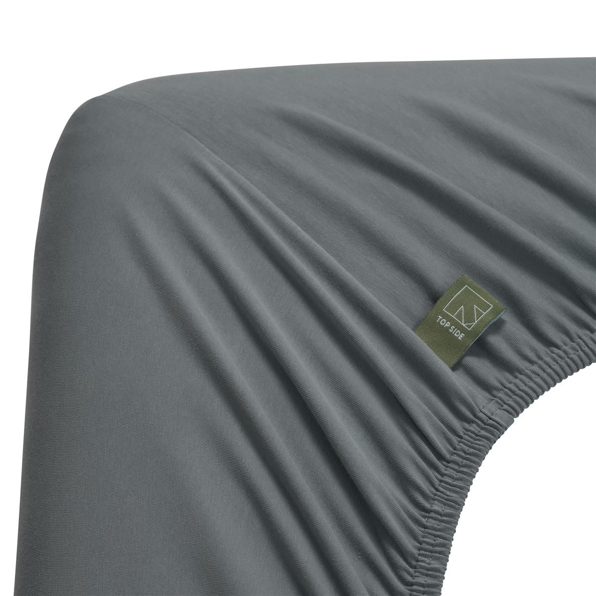Beddinghouse Dutch Design topper hoeslaken Organic Lycra TD - 90x220 cm - blauw grijs