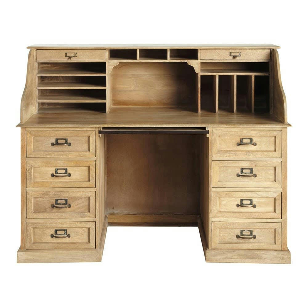 Naturaliste - Bureau secrétaire en manguier massif