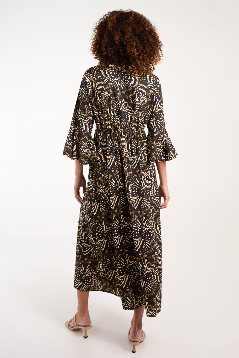 Blue Vanilla V Neck Shell Midi Dress