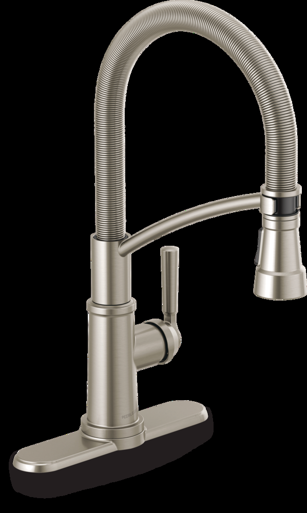 Peerless® Westchester Single Handle High Arc Commercial Pull Down Kitchen Faucet, Stainless Steel