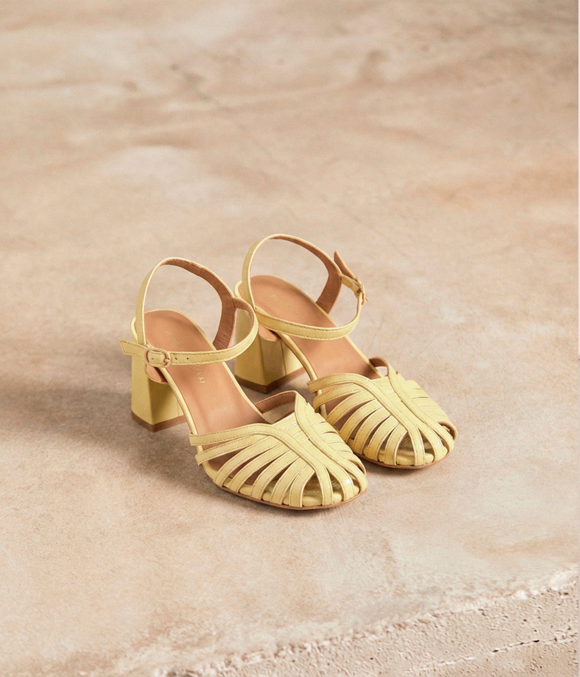 Sandales en cuir vanille Lima