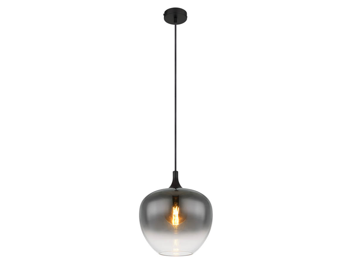 Lampa wisząca Maxy metalowo-szklana czarna