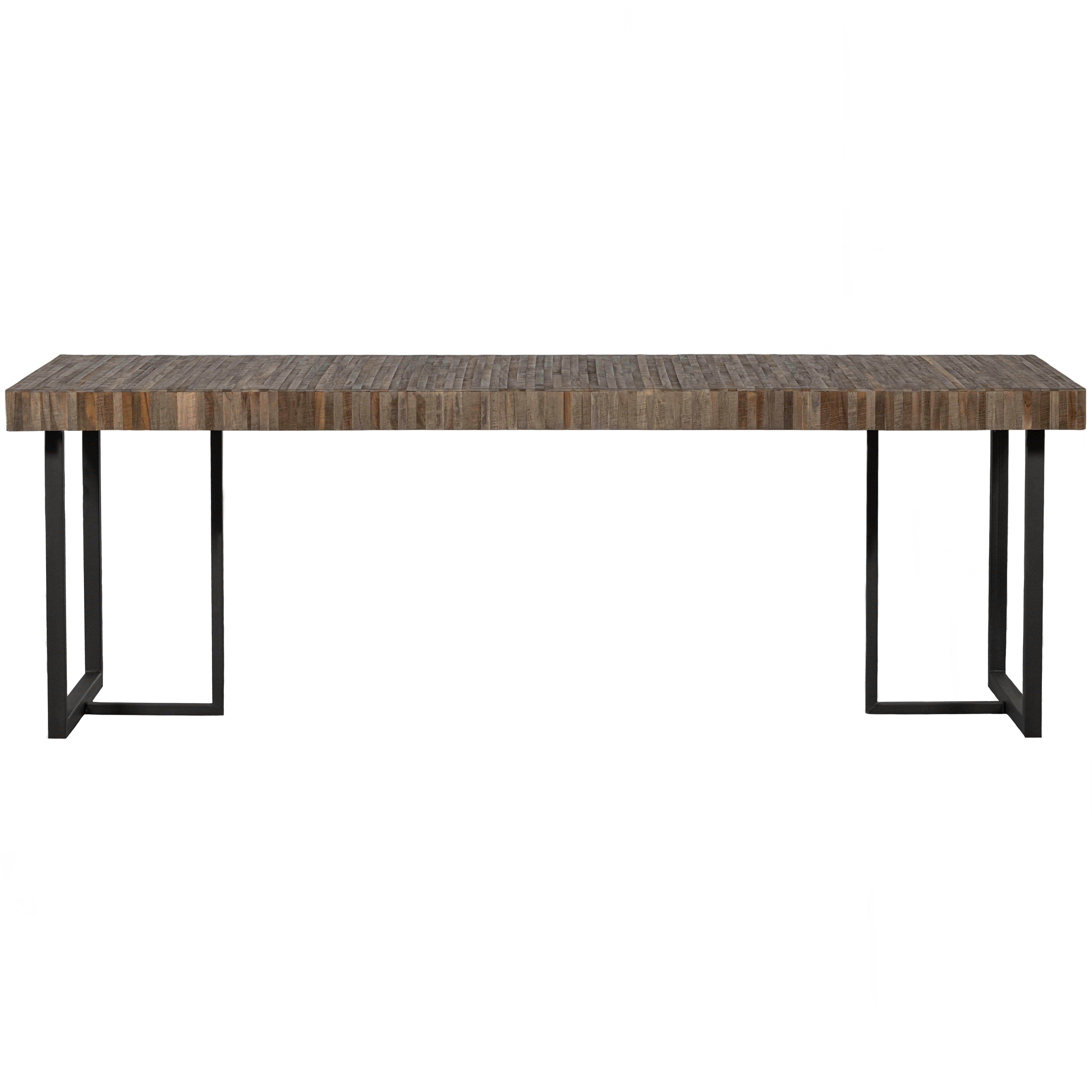 MAXIME - Table à manger en teck recyclé 6 personnes, 200x90 cm