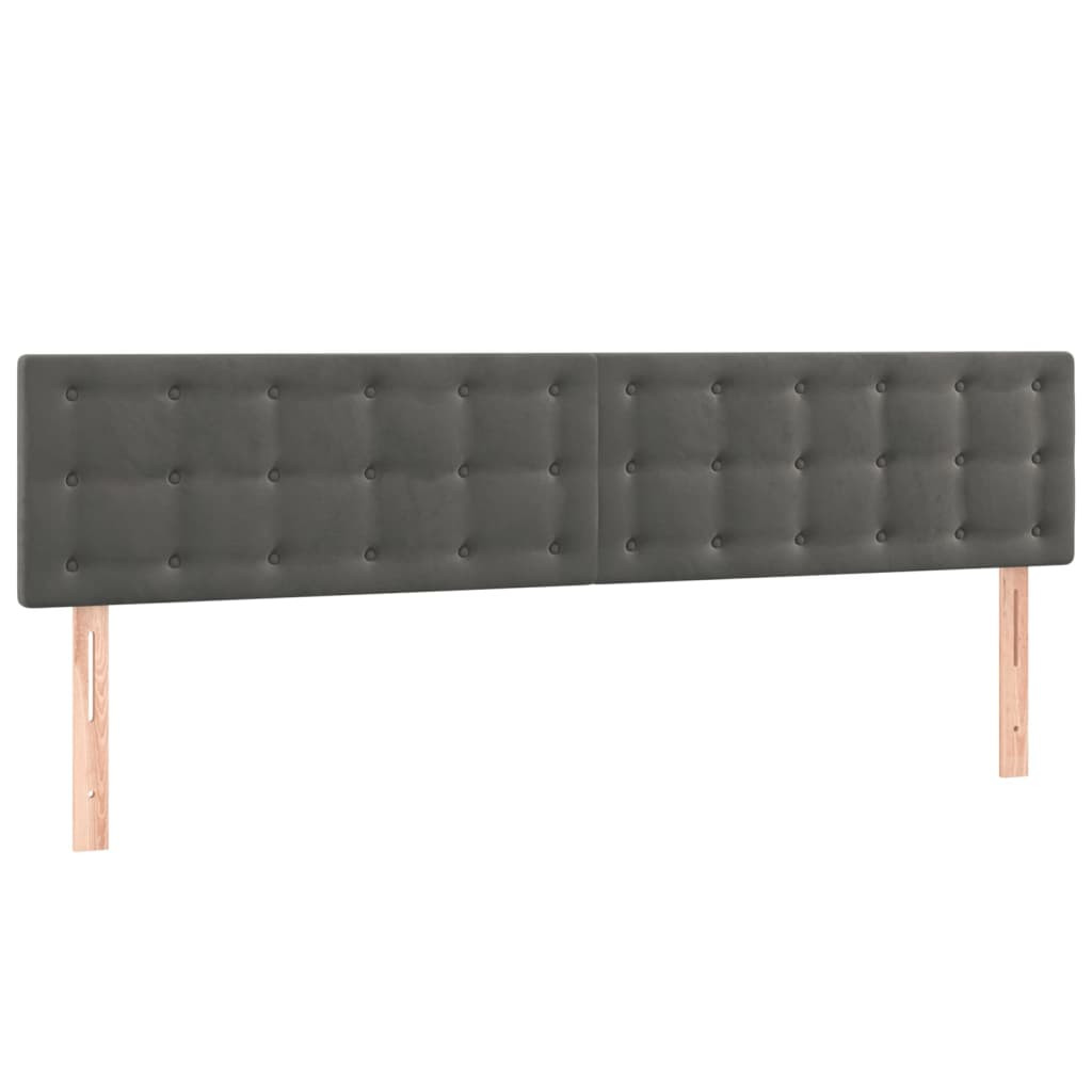 Wezgłowie Szary 180 x 5 x 78/88 cm Aksamit vidaXL