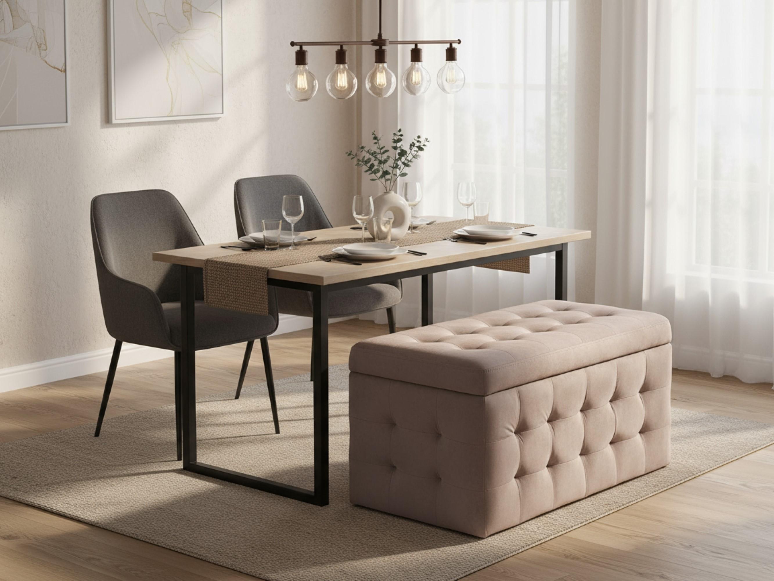 Storage Ottoman MICHIGAN Velvet Pink