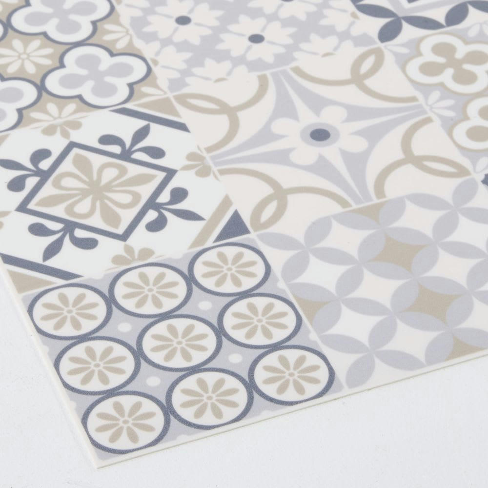 LISBOA - Set de table en vinyle motifs carreaux de ciment multicolores