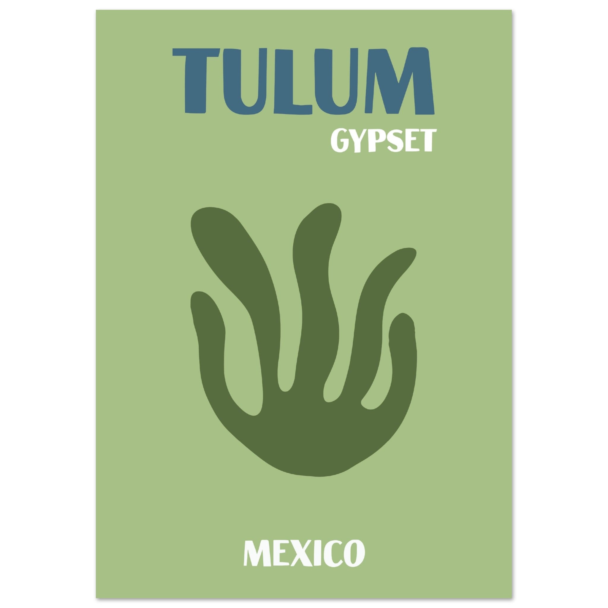 Artfulprints Poster Mexico - Tulum Gypset  - A4 21x29.7 cm - Groen
