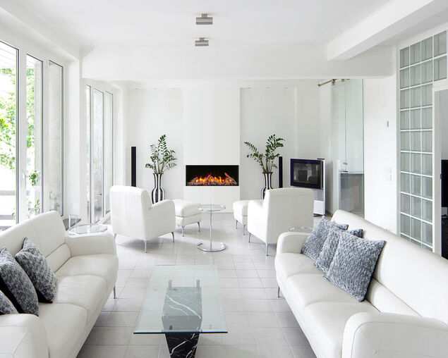 Amantii Smart 50" unit &ndash; 10 5/8" in depth 3 sided glass fireplace