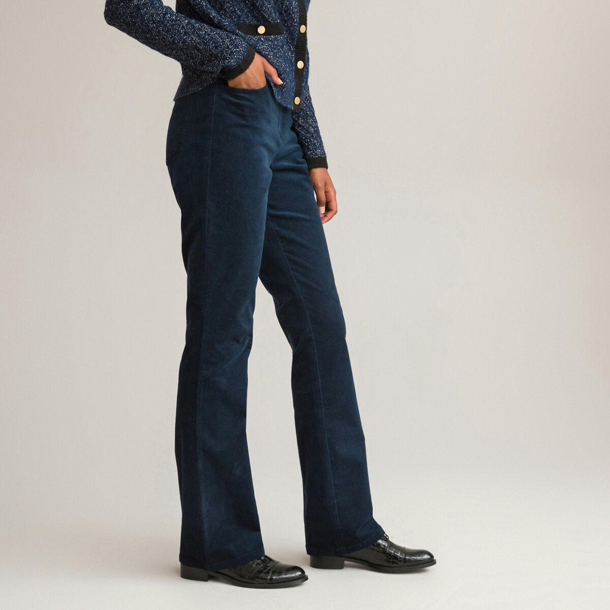 Pantalon velours, forme bootcut