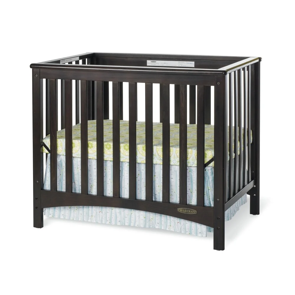 London Euro Mini 2-in-1 Convertible Crib with Mattress