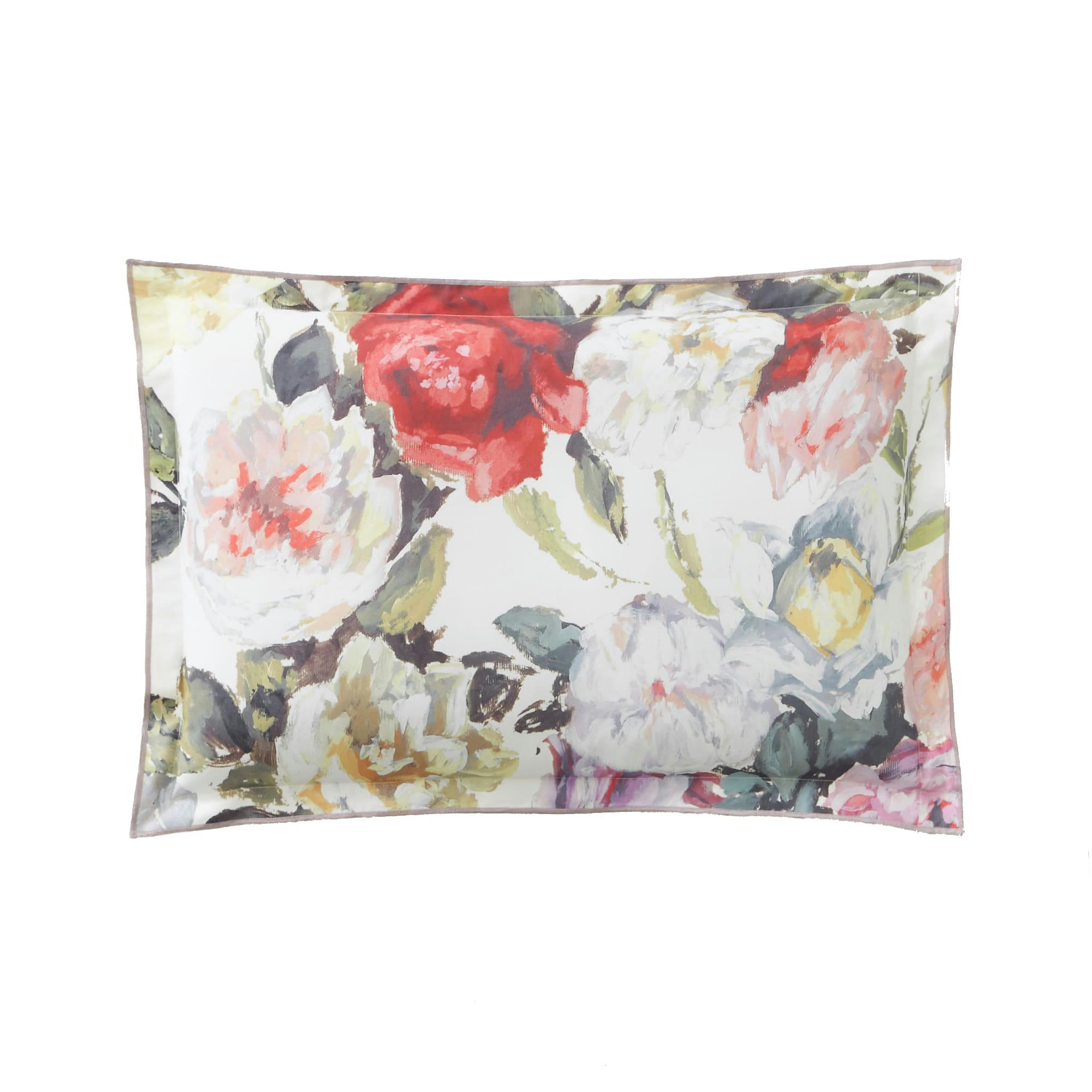 OCTAVIA - Taie d'oreiller imprimée en satin de coton multicolore 50x75