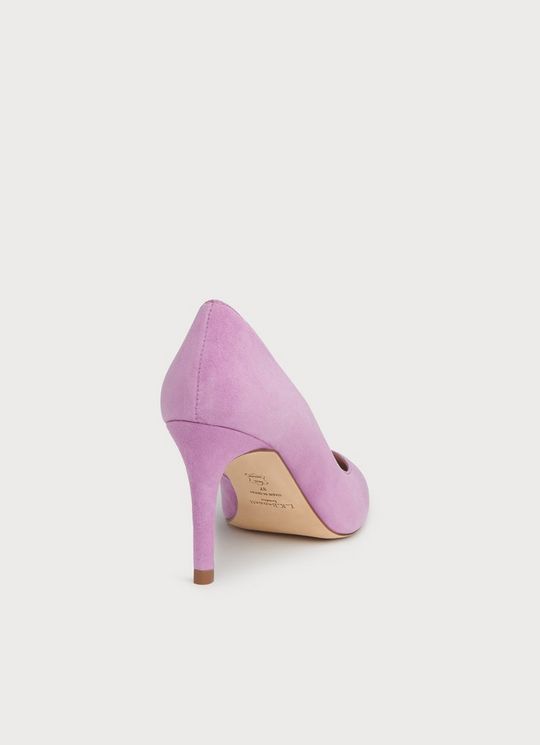 Floret Lilac Suede Pointed Toe Courts
