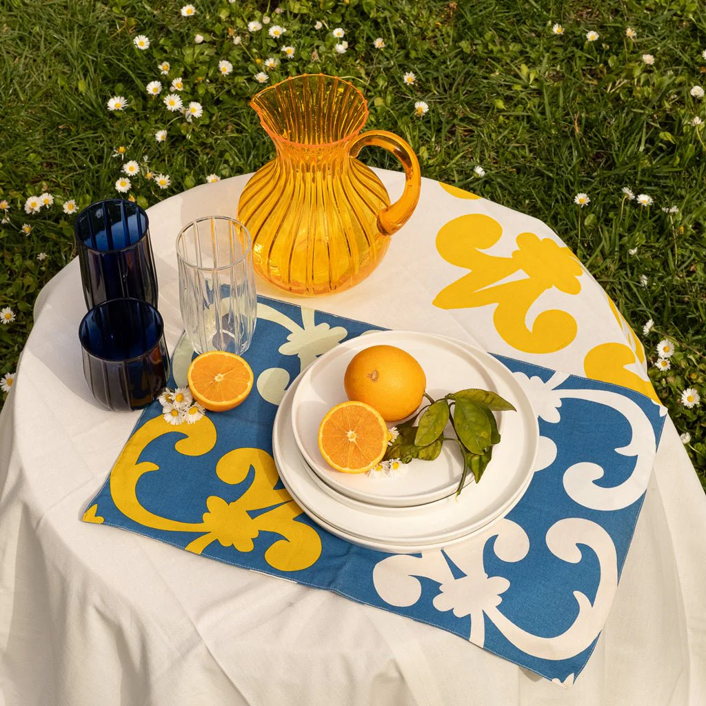 Individual de Algodão Reversível AZULEJO