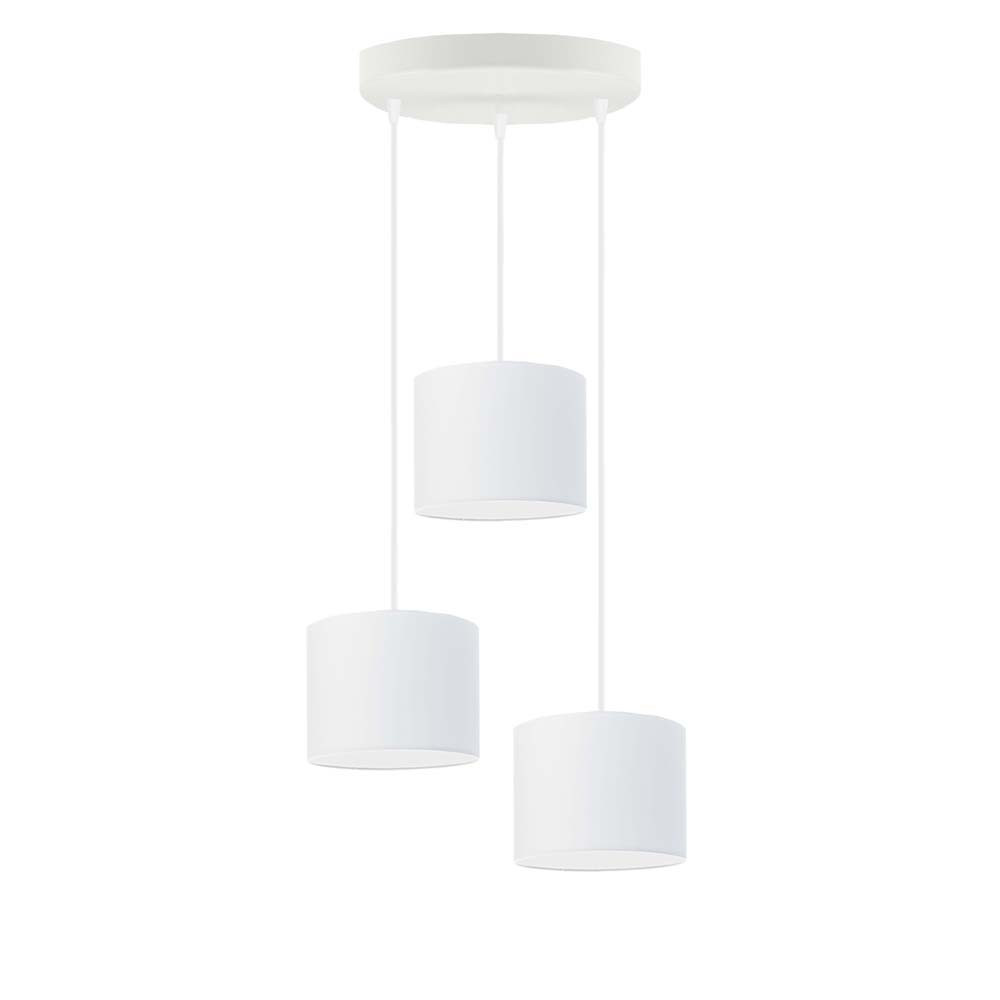 Lampa wisząca PUEBLO 3-punktowa z regulacją Biały/ Biały