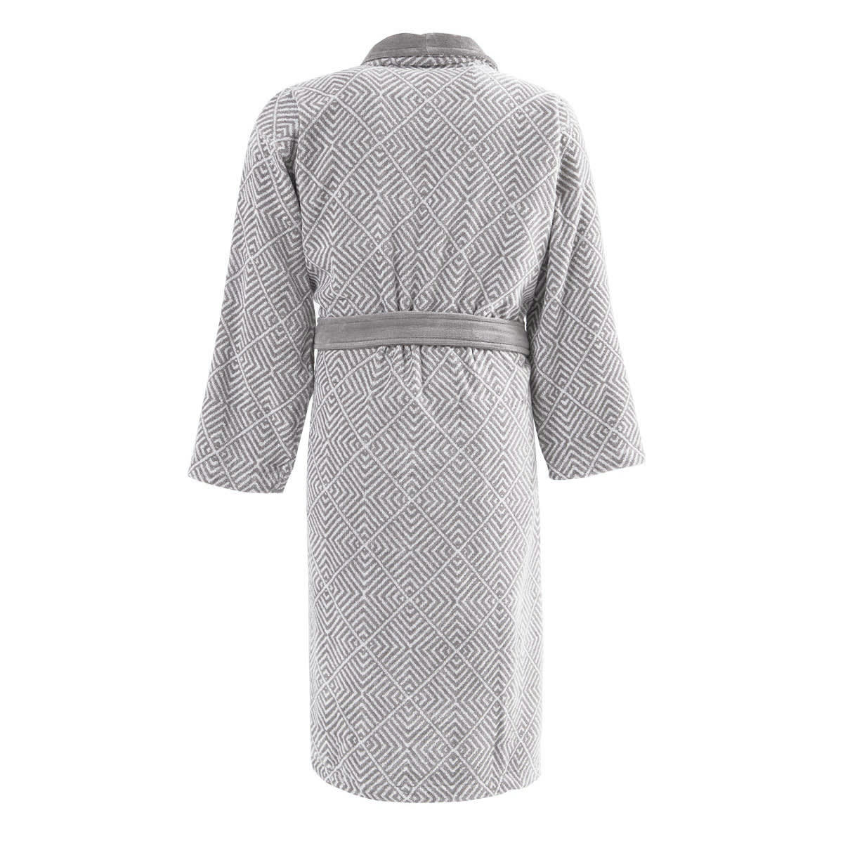 OPTICAL - Peignoir col châle velours  gris perle L