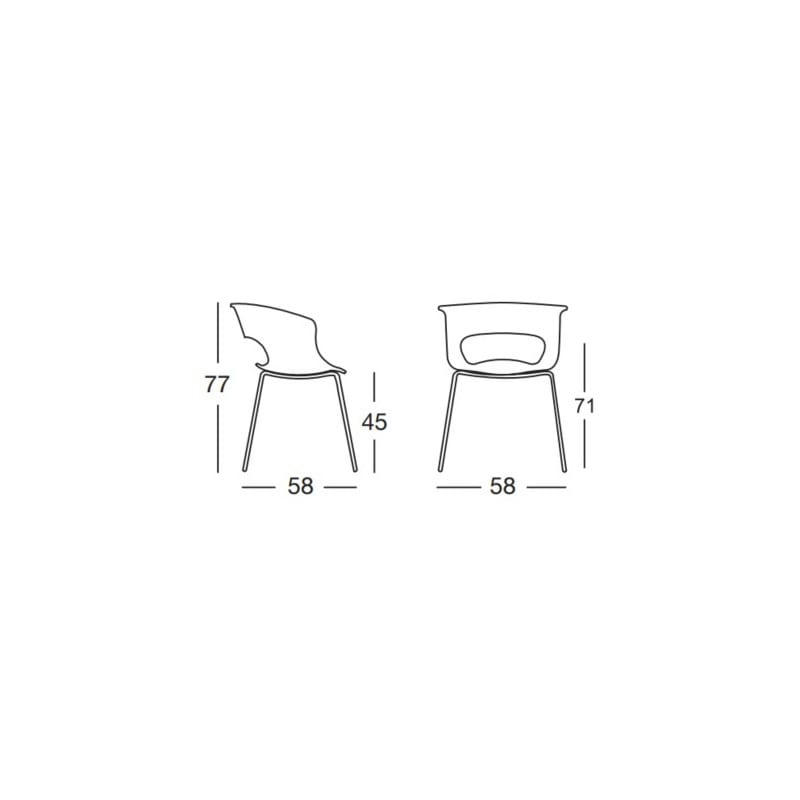 MISS B - Chaise design en plastique blanc