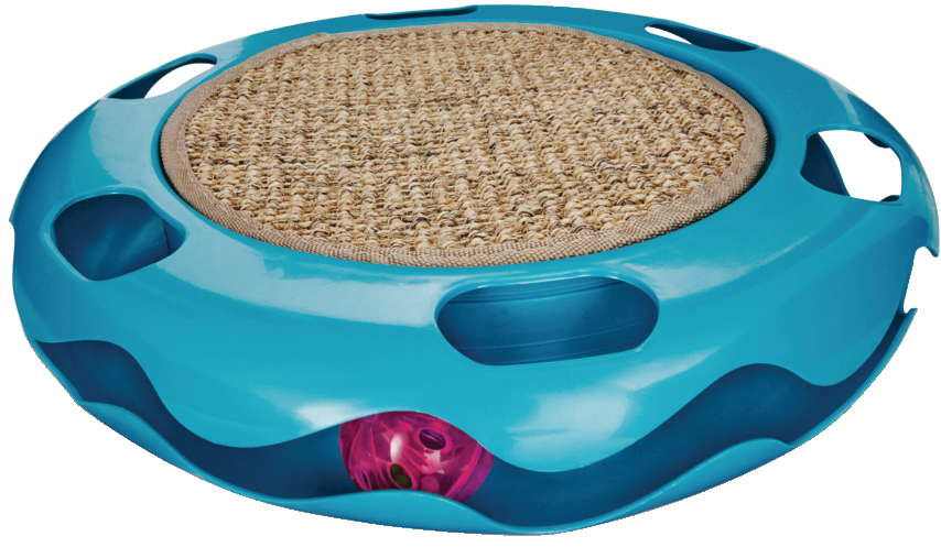 Petco Cat Track Cat Toy with Sisal Mat, Blue