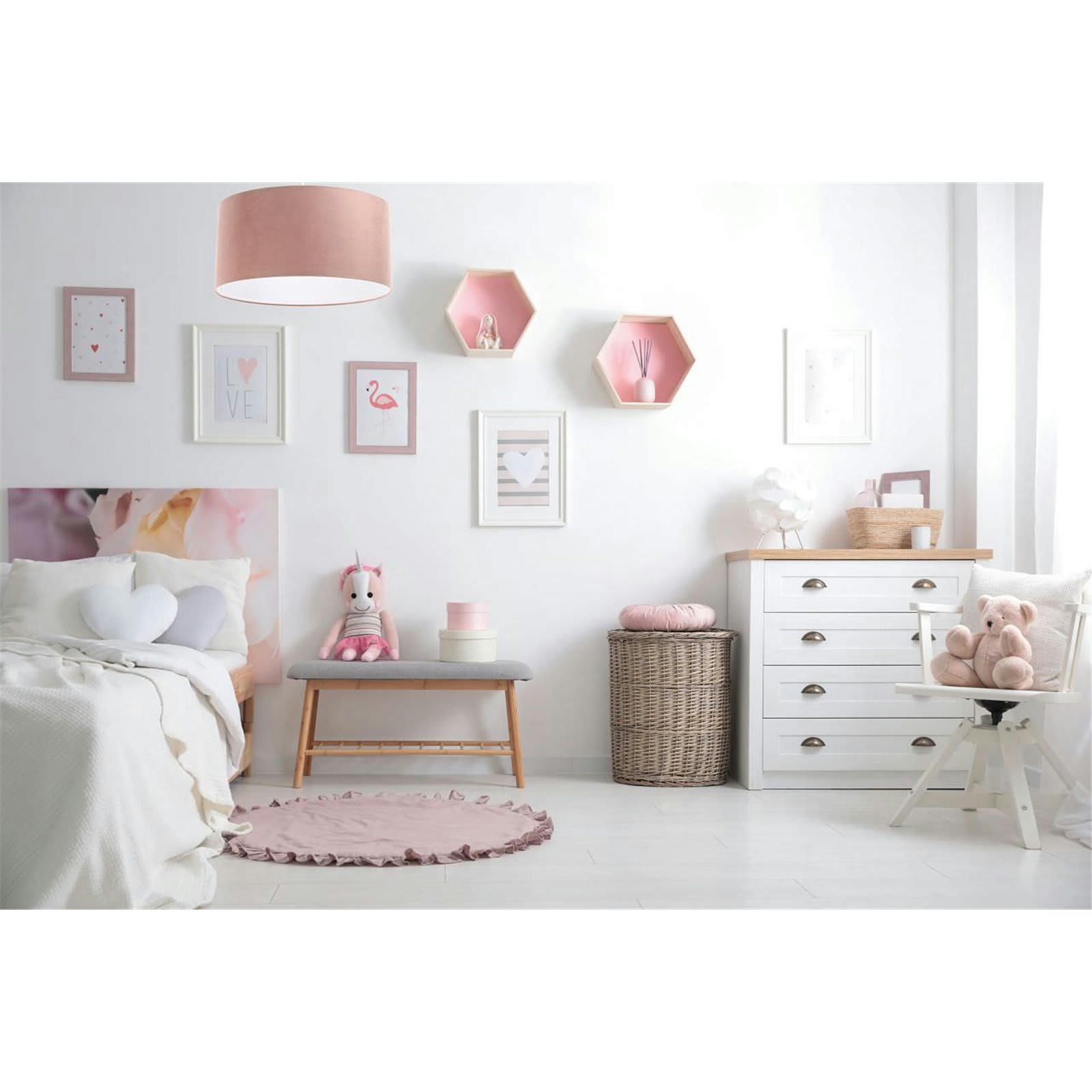 JASMINE BEBE - Suspension enfant Tissu Rose