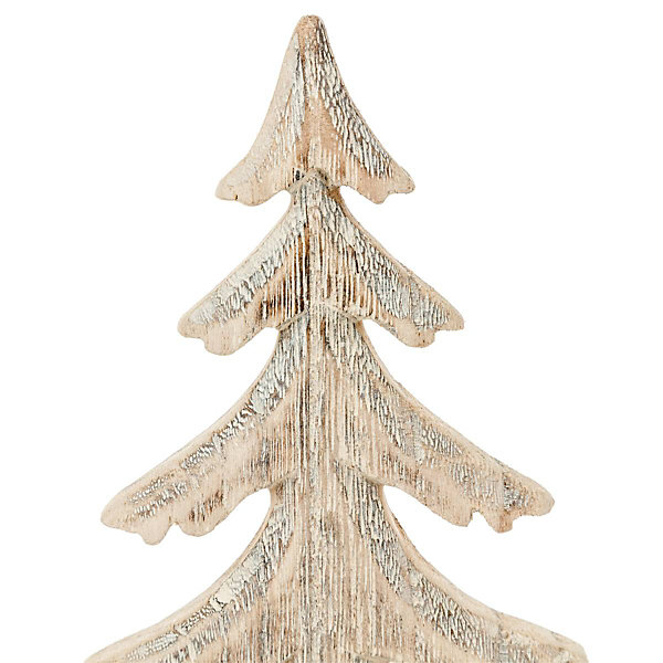 Décoration Bois Sapin sur Bûche - Atmosphera